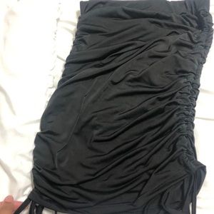 Mini side ruched skirt